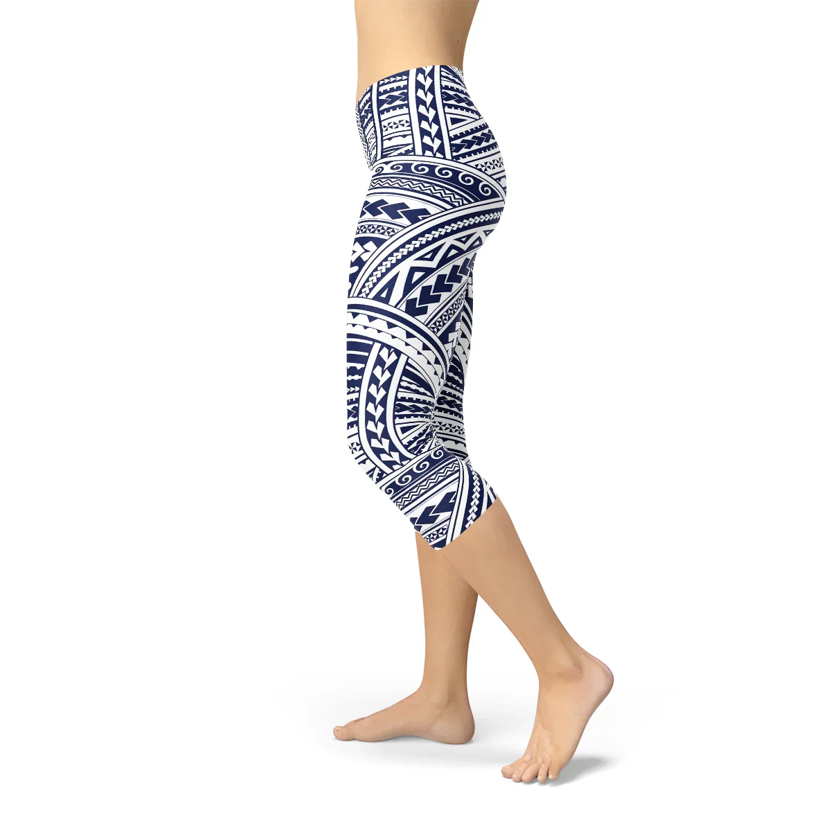 Polynesian Maori Tattoo Capri Leggings - Which Mark