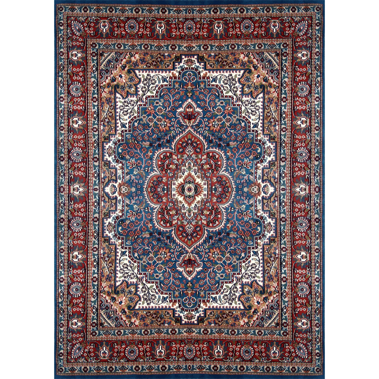 5ft×7ft Blue Hand Knotted Persian Carpet Wool - Which Mark