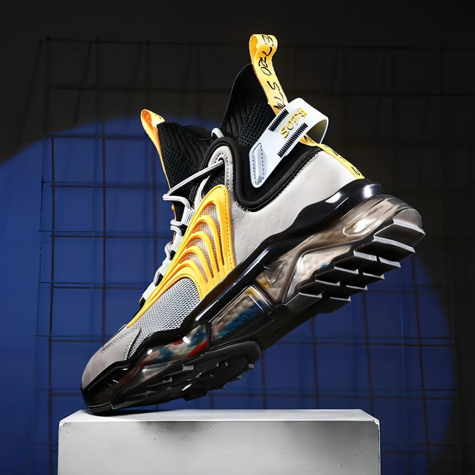 Men's Shoes High Top Shoes Thick Soled Breathable Basketball Shoes - Which Mark