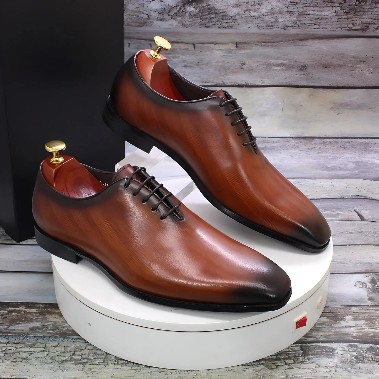 Italian Carved Leather Shoes Handmade Goodyear Leather Shoes Men - Which Mark