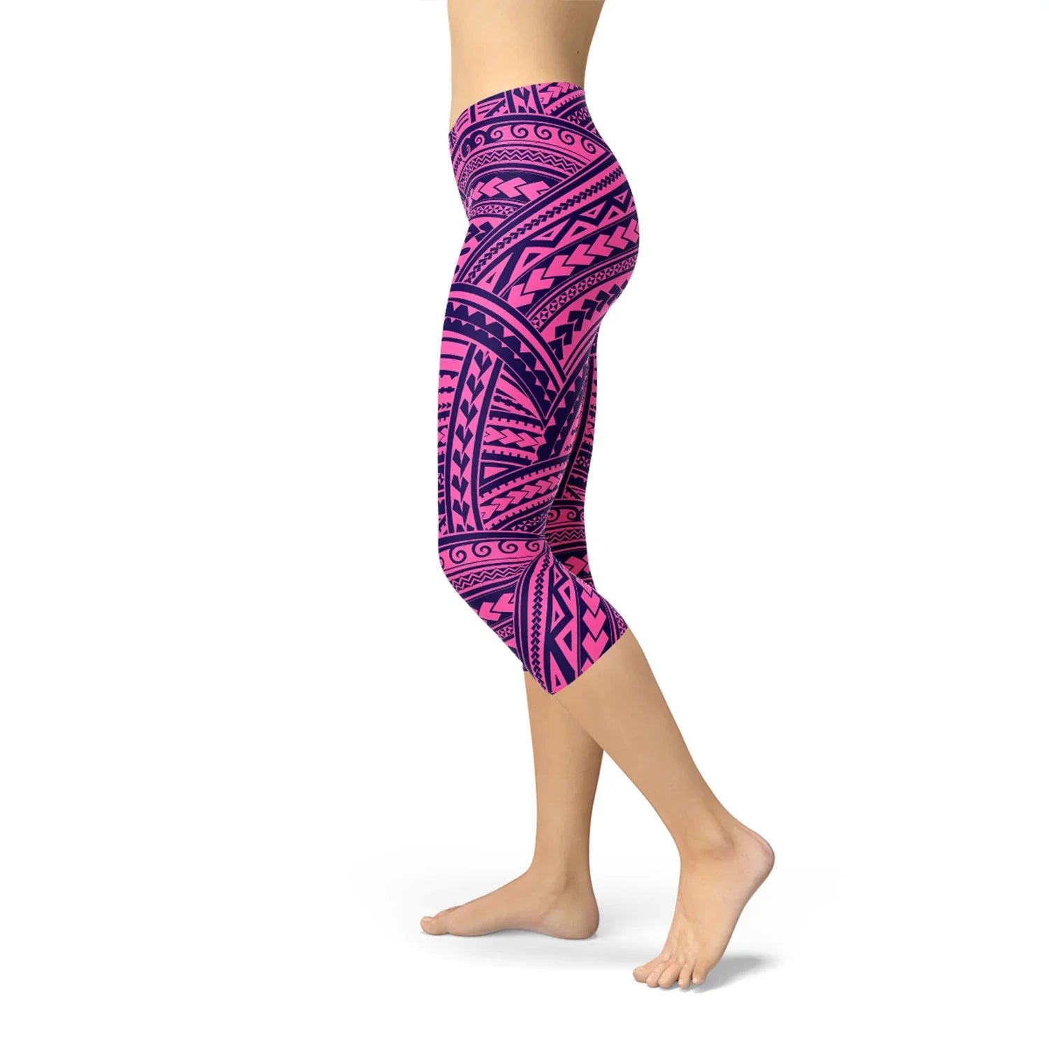 Purple Maori Capri Leggings - Which Mark