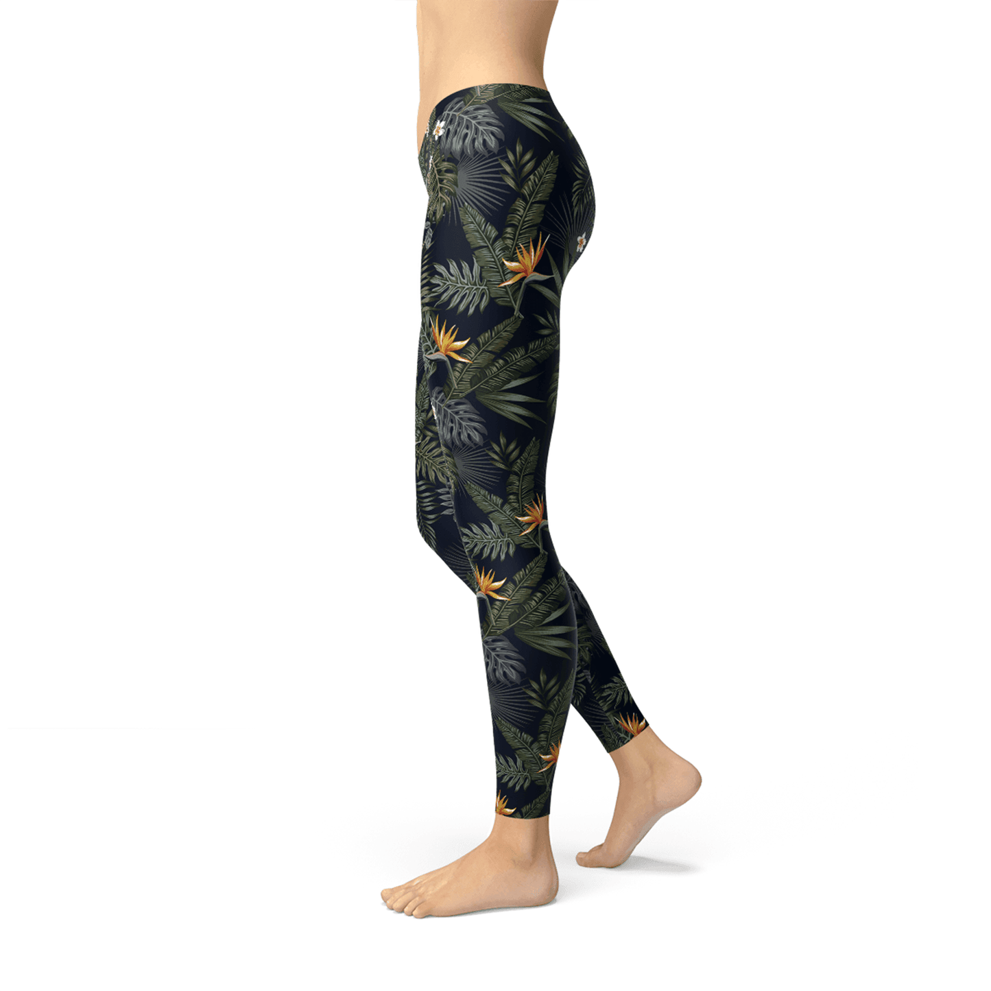 Womens Bird of Paradise Black Leggings - Which Mark