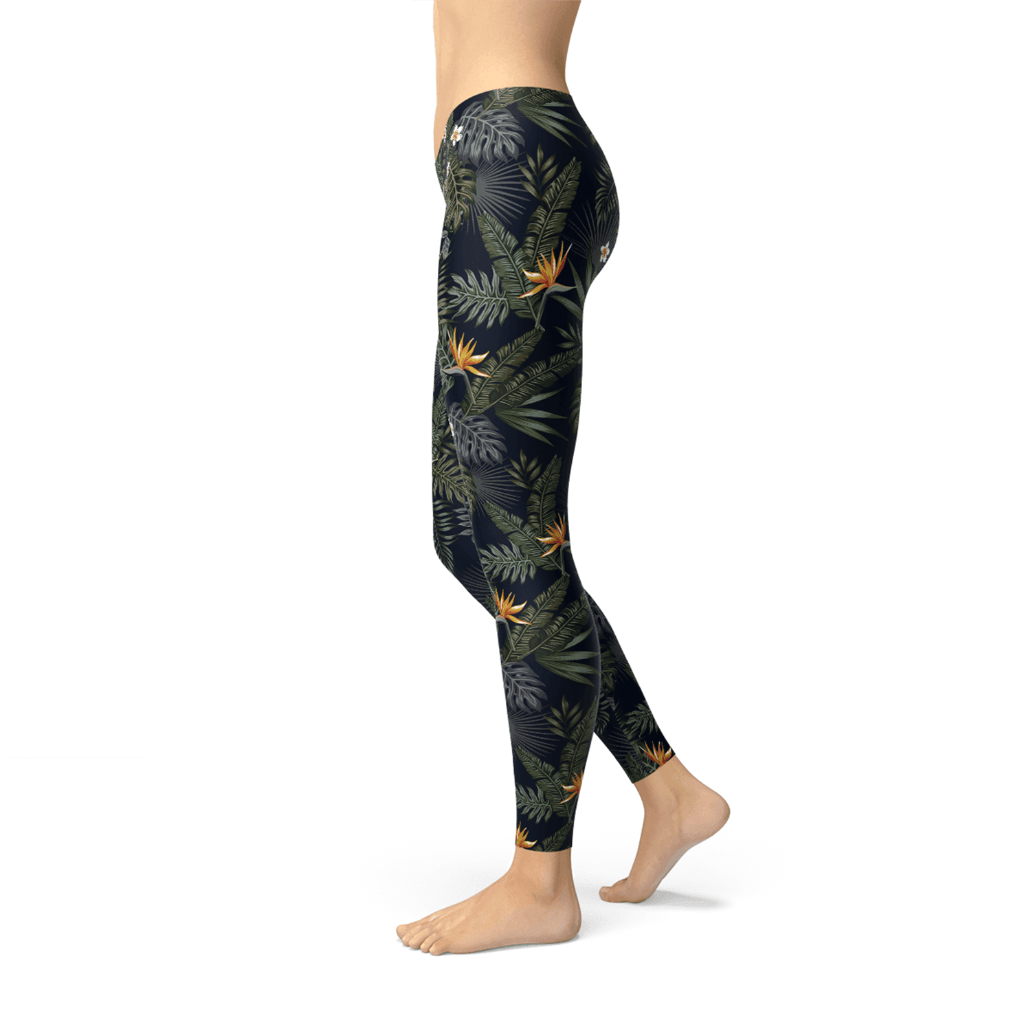 Womens Bird of Paradise Black Leggings - Which Mark