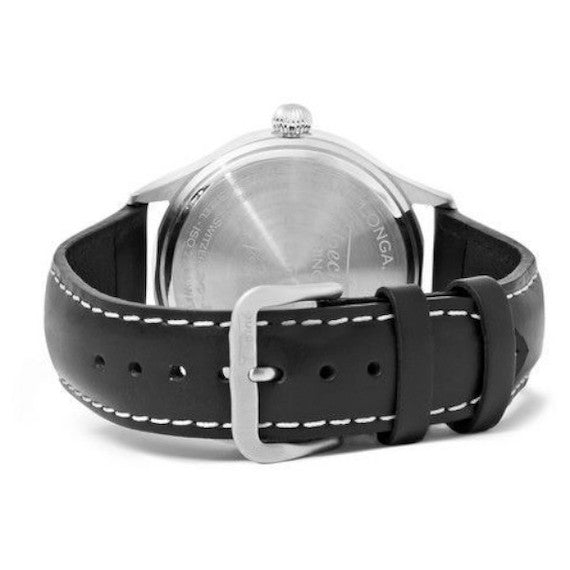 39.5mm navigation watch with strap in black tuscan leather - Which Mark