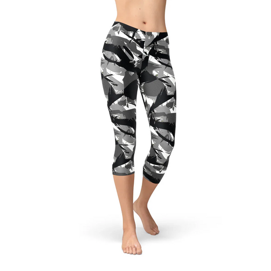 Womens Urban Camo Capri Leggings - Which Mark