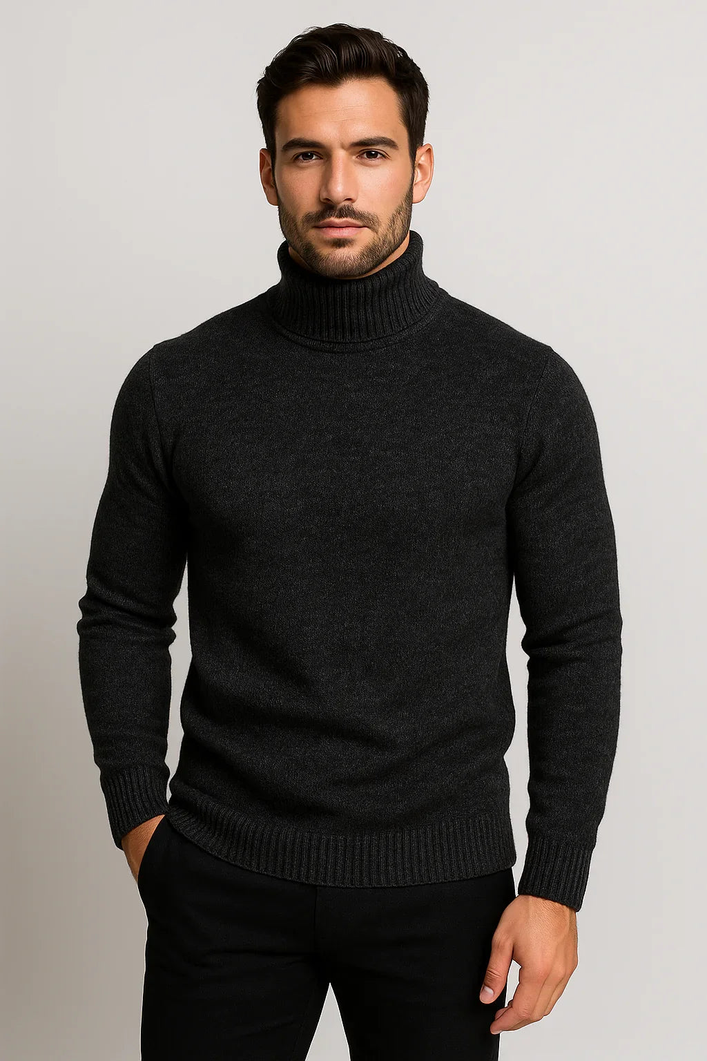 CoreLayer™ – Men’s Outer Turtleneck Knit Sweater - Which Mark