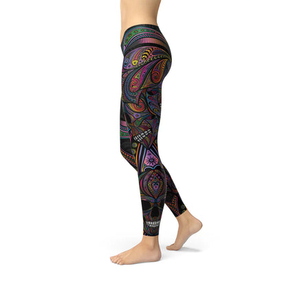 Womens Sugar Skull Leggings - Which Mark