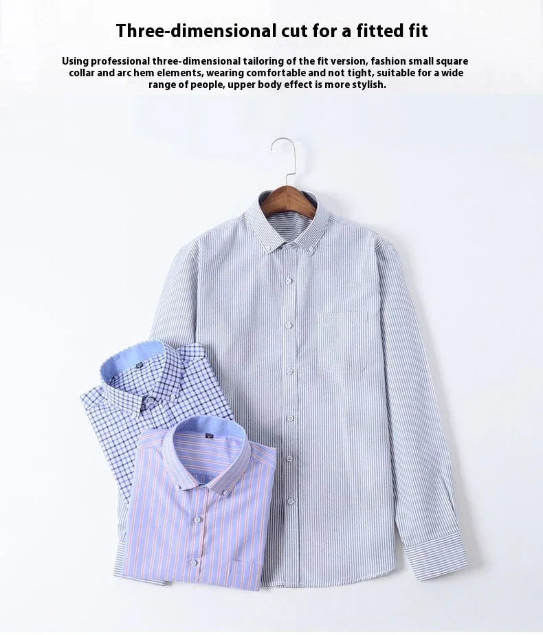 Men's Purified Cotton Long Sleeve DressShirt Anti-wrinkle Heartless - Which Mark