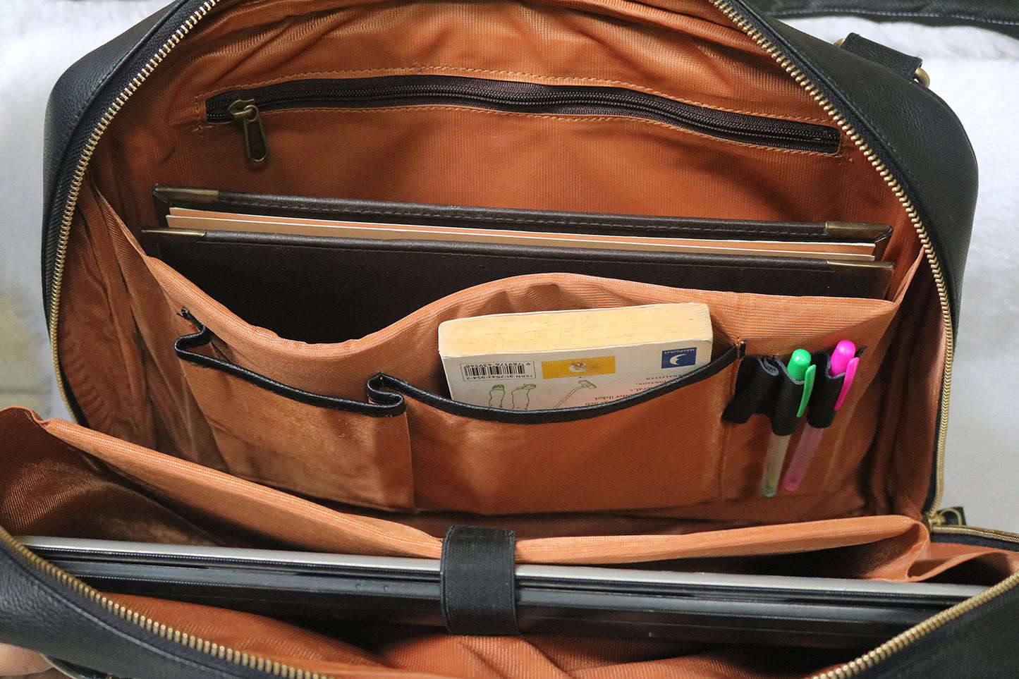 Combo Of 2 , Leather Laptop Briefcase And Leather Tote Bag .