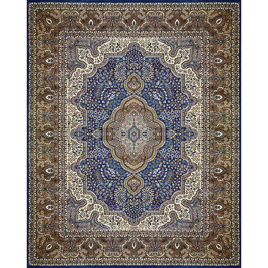 8×10 Feet Blue Persian Hand Knotted Wool Carpet Traditional Luxury - Which Mark