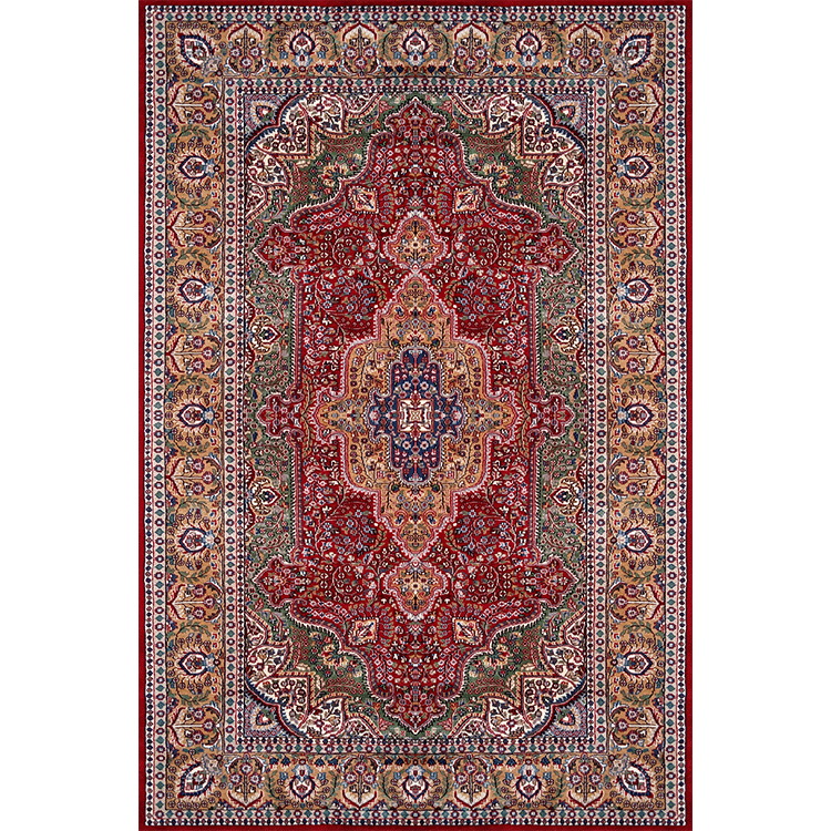 6×9 Feet Handmade Wool Carpet Royal Red Hand Knotted Indo-persian - Which Mark