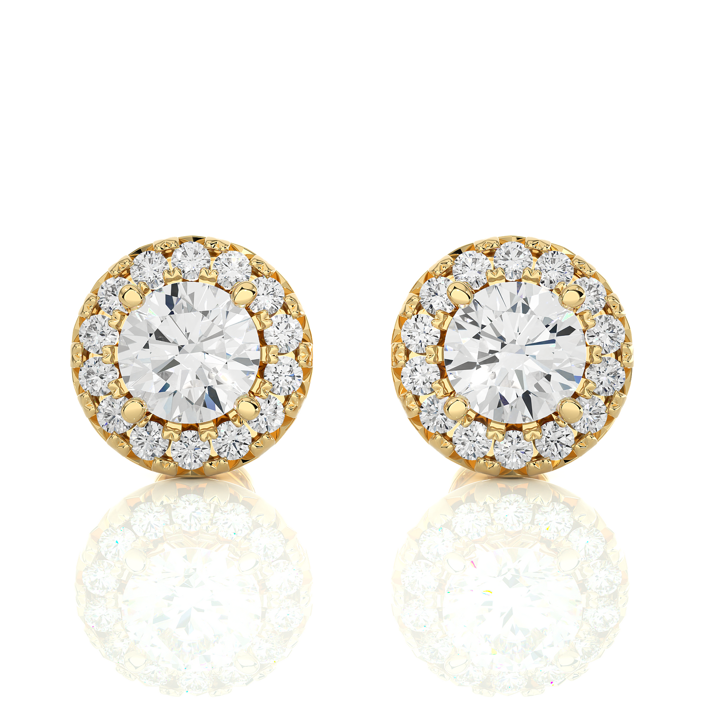 Yellow Gold Moissanite Round Shape Detachable Earring – WE0081 - Which Mark