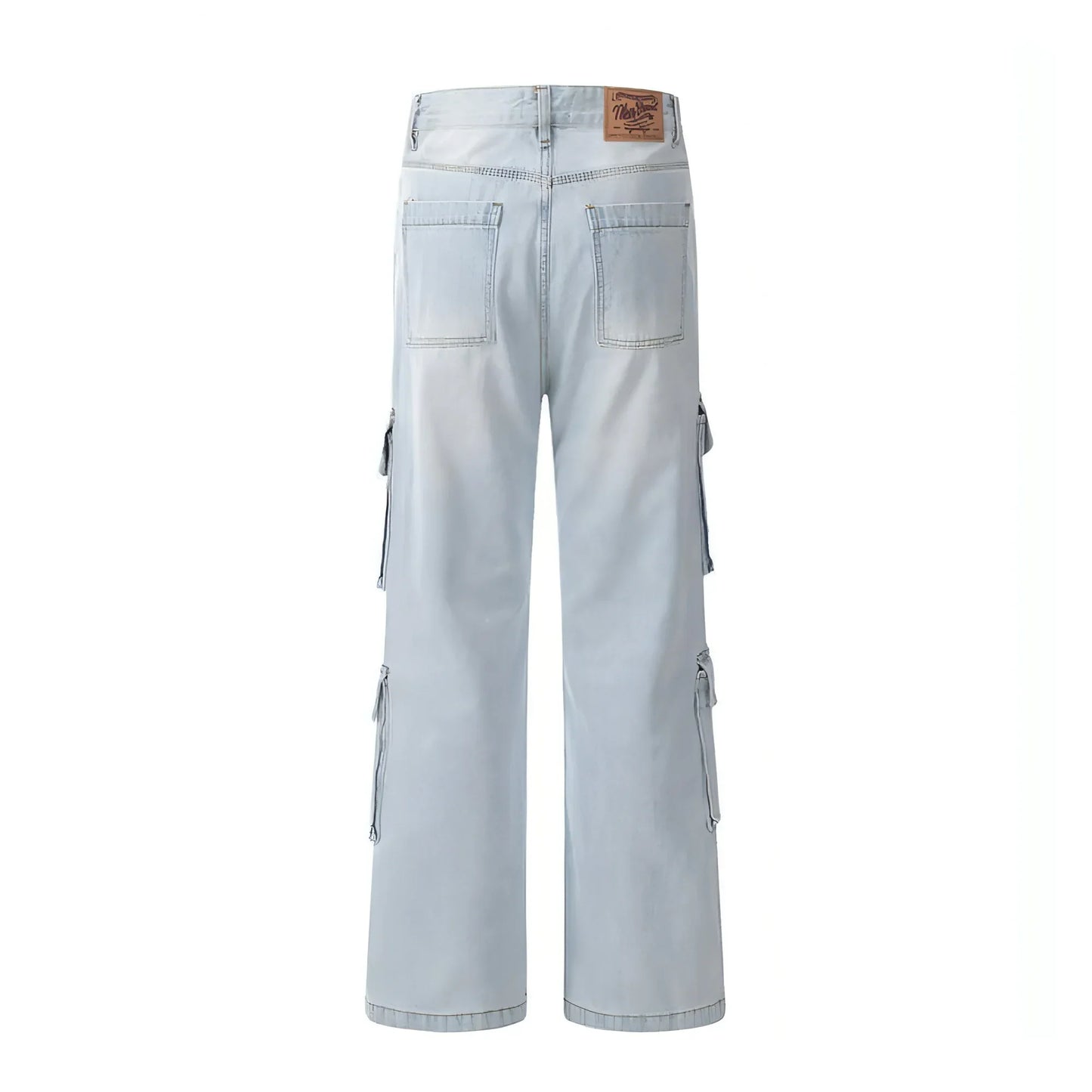 DenimDare™ Wash Light Color Cargo Jeans Men - Which Mark