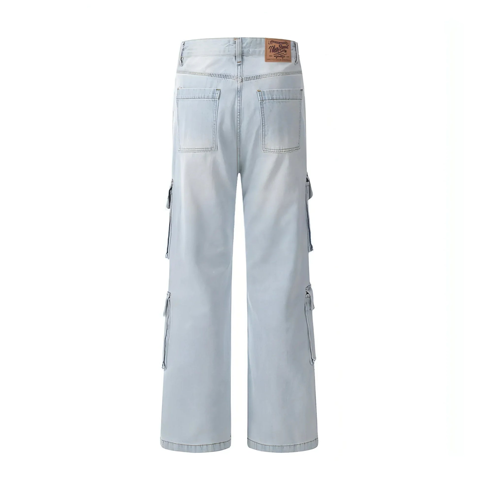 DenimDare™ Wash Light Color Cargo Jeans Men - Which Mark