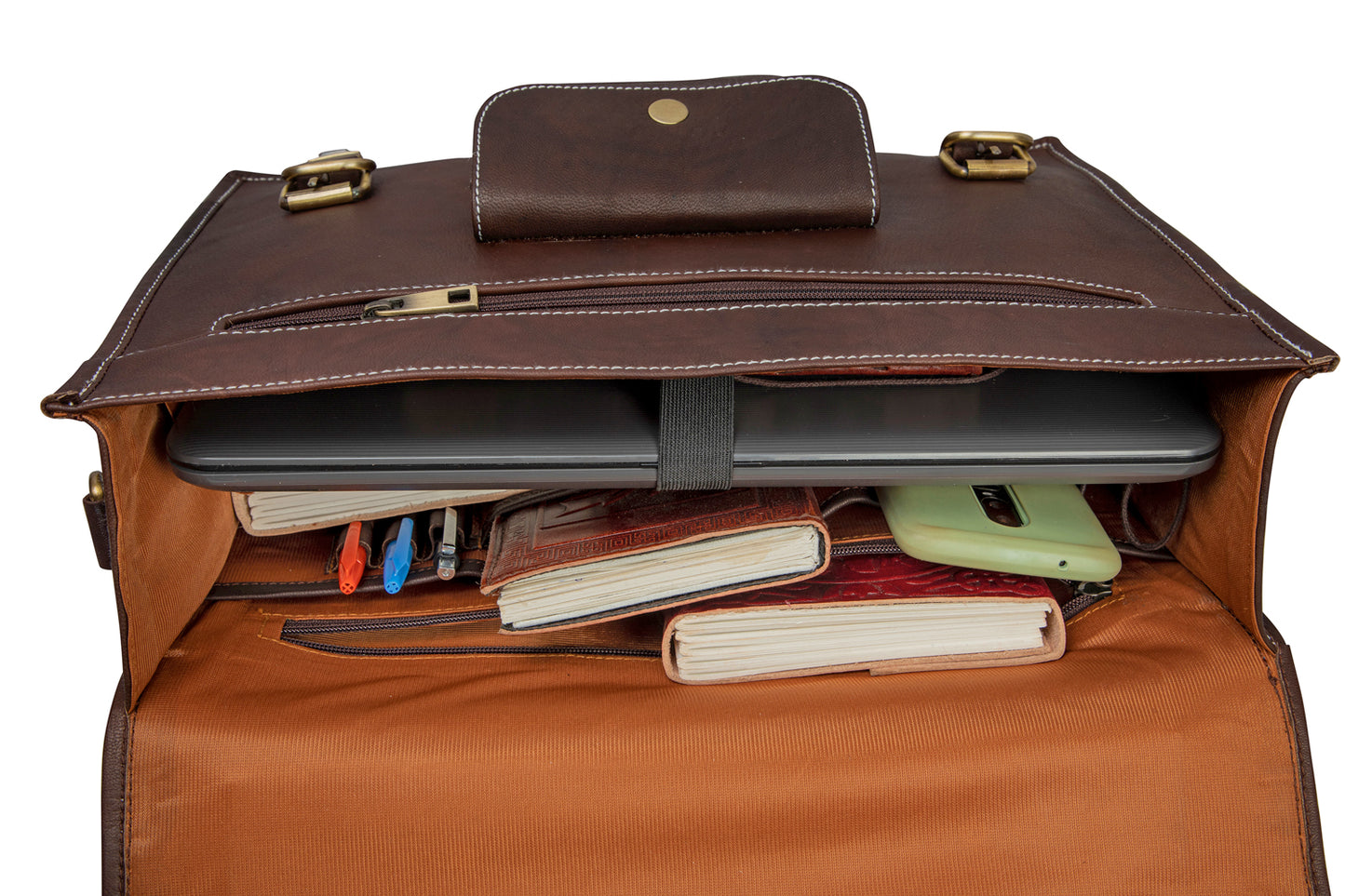 Combo Of 2 ,Leather Crossbody bag with Black Laptop bag.
