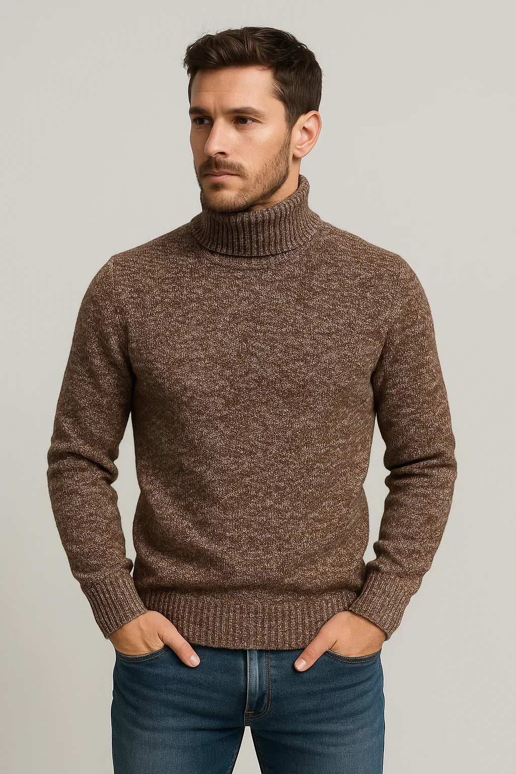 CoreLayer™ – Men’s Outer Turtleneck Knit Sweater - Which Mark