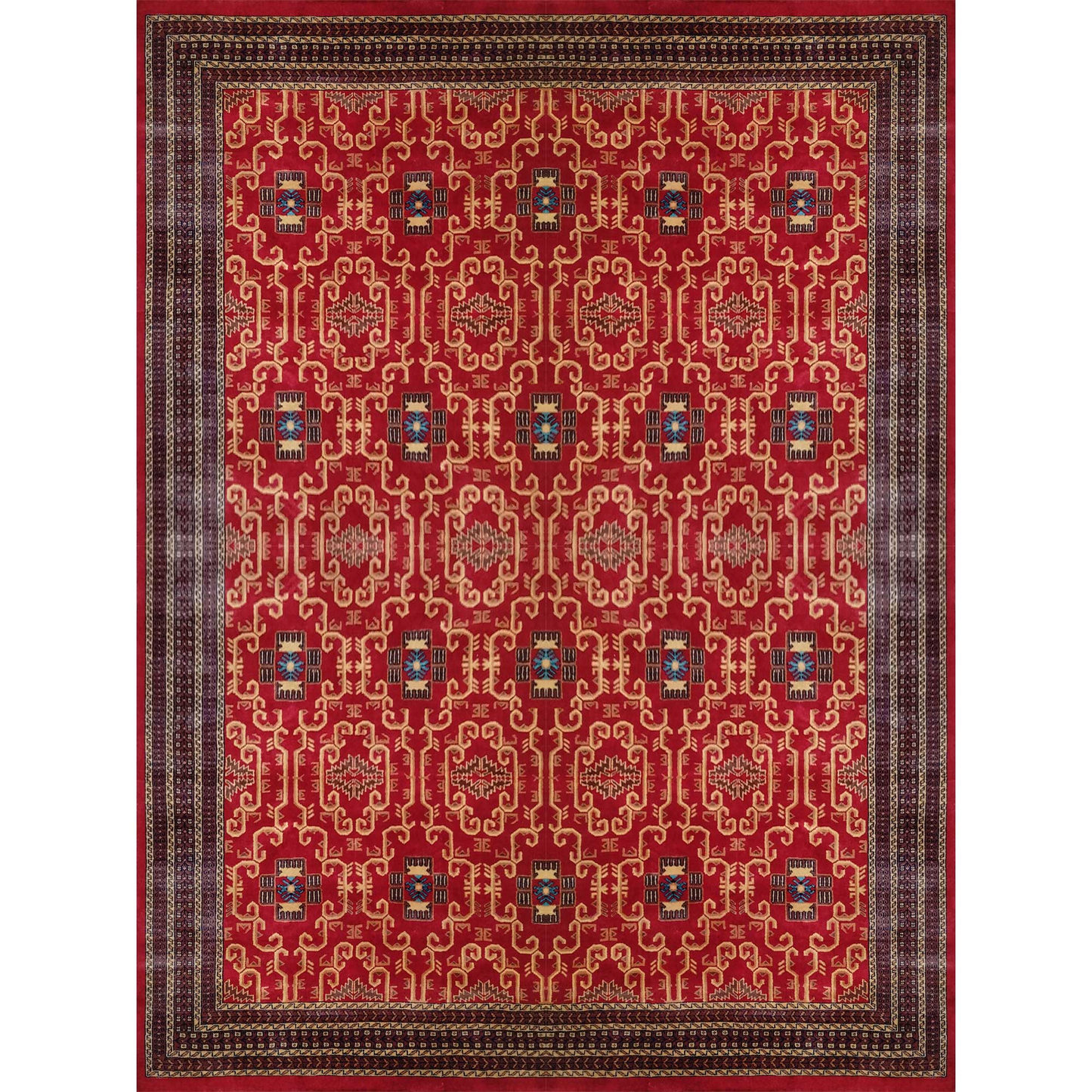 9×12 Ft Handmade Red Wool Carpet Palace - Which Mark