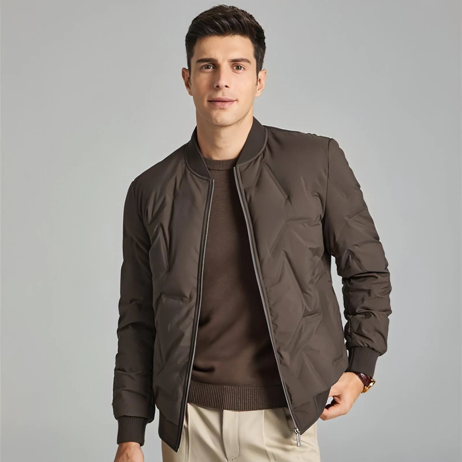 A. White Duck Down Thickened Warm Trendy Winter Men JACKET - Which Mark