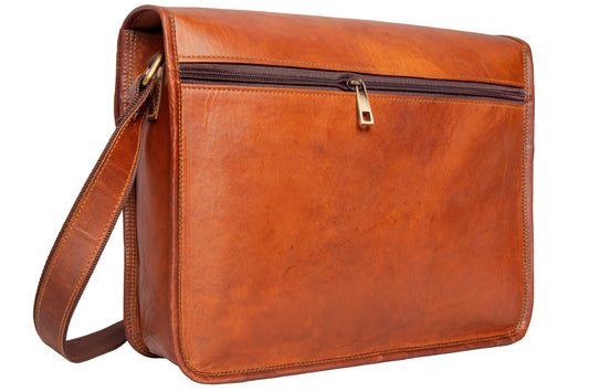 Handmade Simple Leather Laptop Bag.