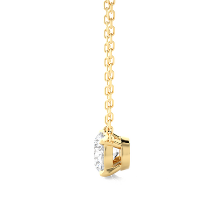 Yellow Gold Moissanite Round Shape Pendant – PT0045 - Which Mark