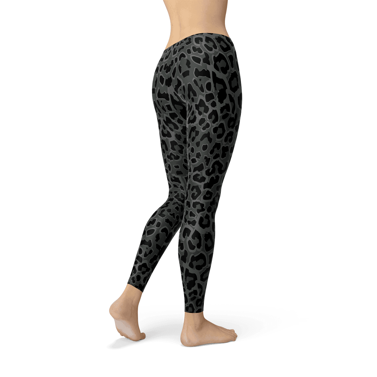 Womens Black Leopard Spots Leggings - Which Mark