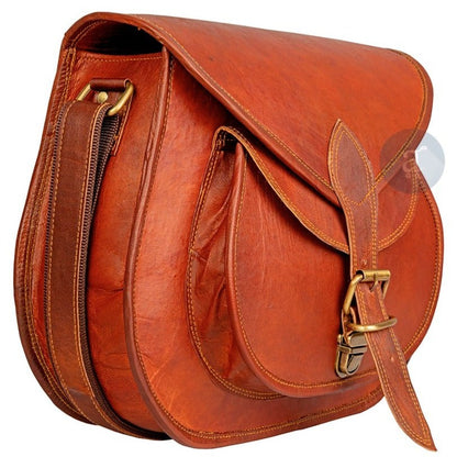 Handmade Leather Gypsy Bag - Vintage Crossbody Purse.