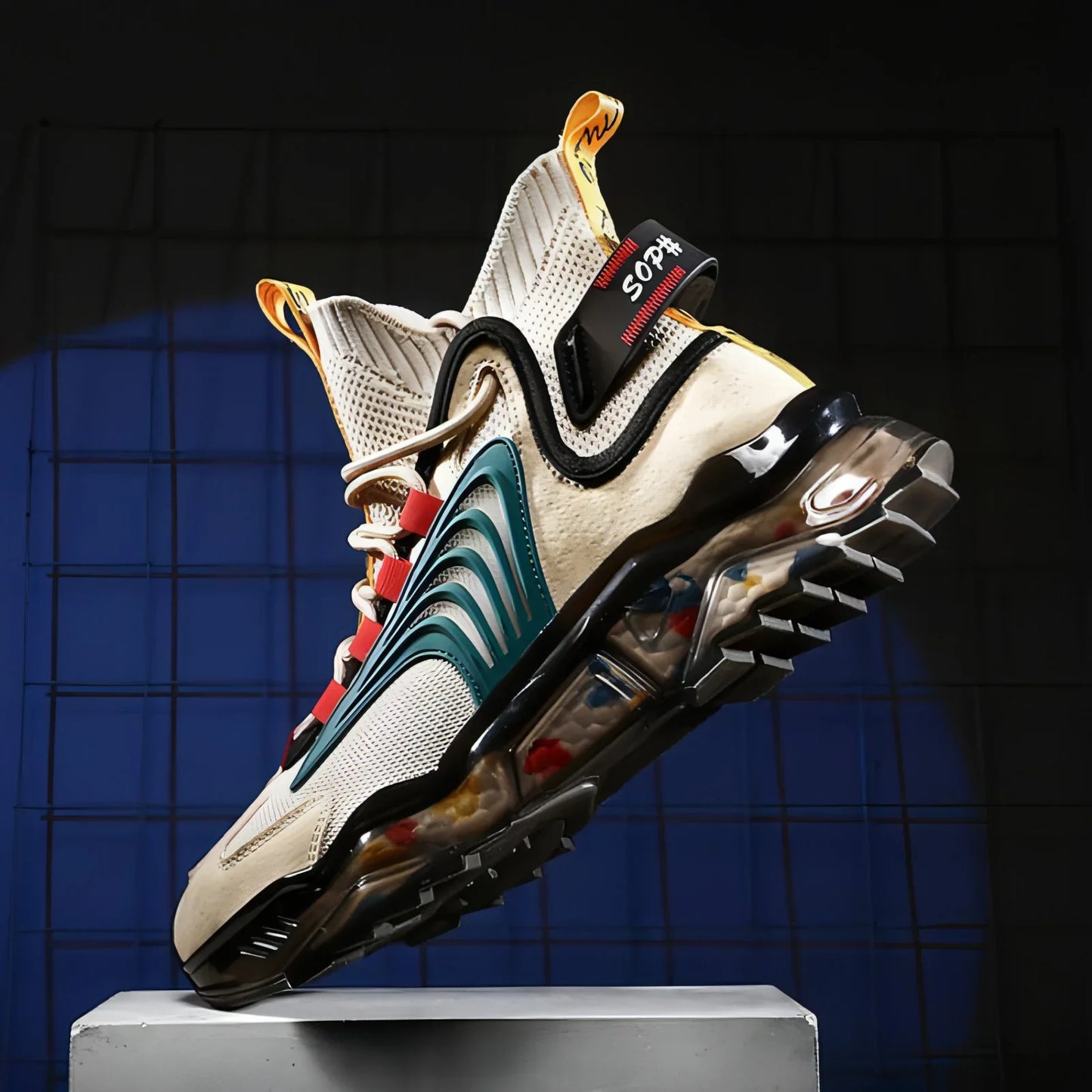 Men's Shoes High Top Shoes Thick Soled Breathable Basketball Shoes - Which Mark