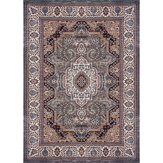 5ft×7ft Grey Hand Knotted Persian Carpet Silk - Which Mark