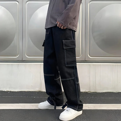 UrbanEase™ Men Wide Leg Jeans Hip Hop Casual - Which Mark