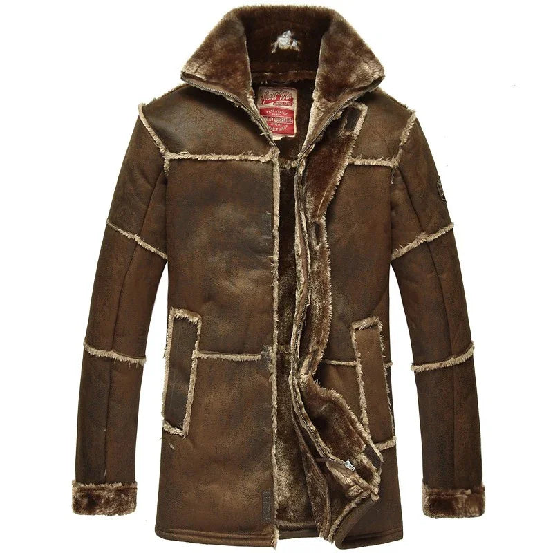 Mid-length Leather Jacket One Coat For Men - Which Mark