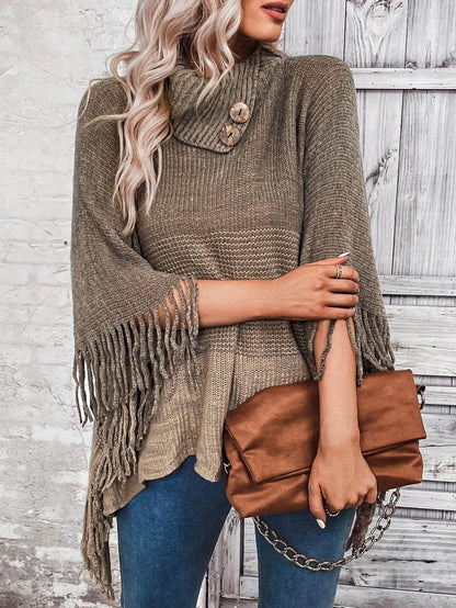 Sweater Lapel Pullover Gradient Women - Which Mark