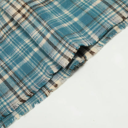 Plaid Long Sleeve DressShirt Casual Polo Collar Raw Edge Men - Which Mark