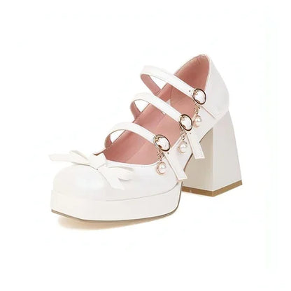 Cute Round Toe Single Shoe Bow Student Shoes - Which Mark