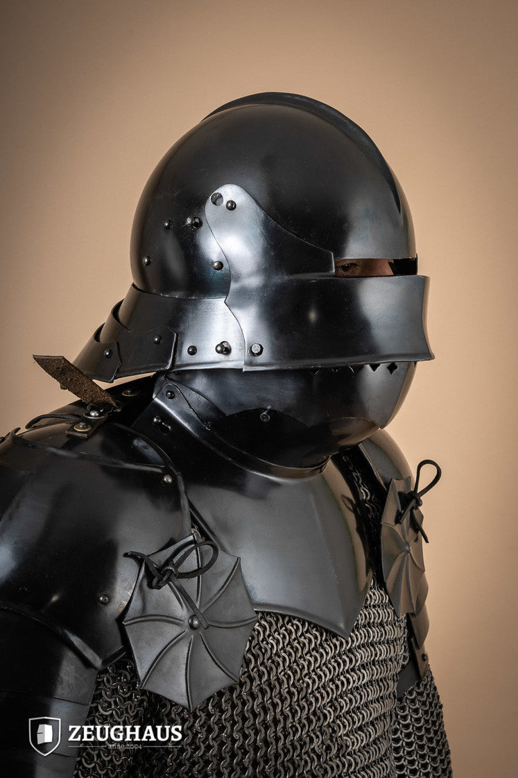 German Sallet Helmet 15th 1,6mm Burnished - Which Mark