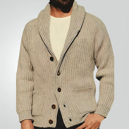 Men's Lapel Knitting Cardigan Fashion Button Sweater With Pockets - Which Mark