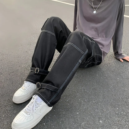 UrbanEase™ Men Wide Leg Jeans Hip Hop Casual - Which Mark