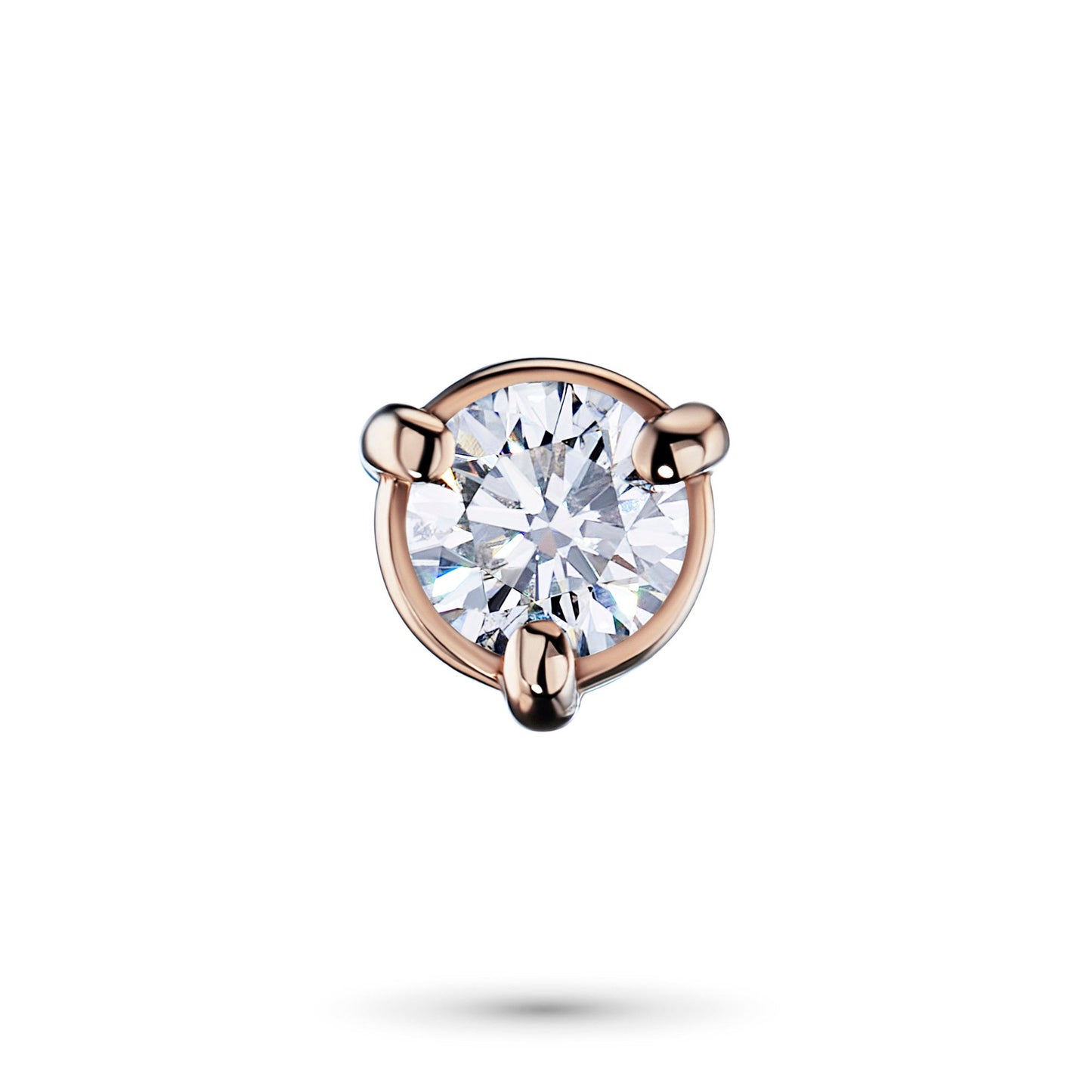 14K Rose Gold Pendant with 1 Round-Cut Lab-Created Diamond 0.565 CT.TW - Which Mark