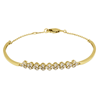 14K Yellow Gold Bracelet with 28 Round-Cut Lab-Created Diamonds 0.573 - Which Mark