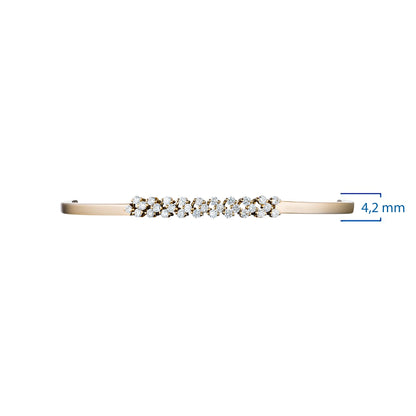 14K Yellow Gold Bracelet with 28 Round-Cut Lab-Created Diamonds 0.573 - Which Mark