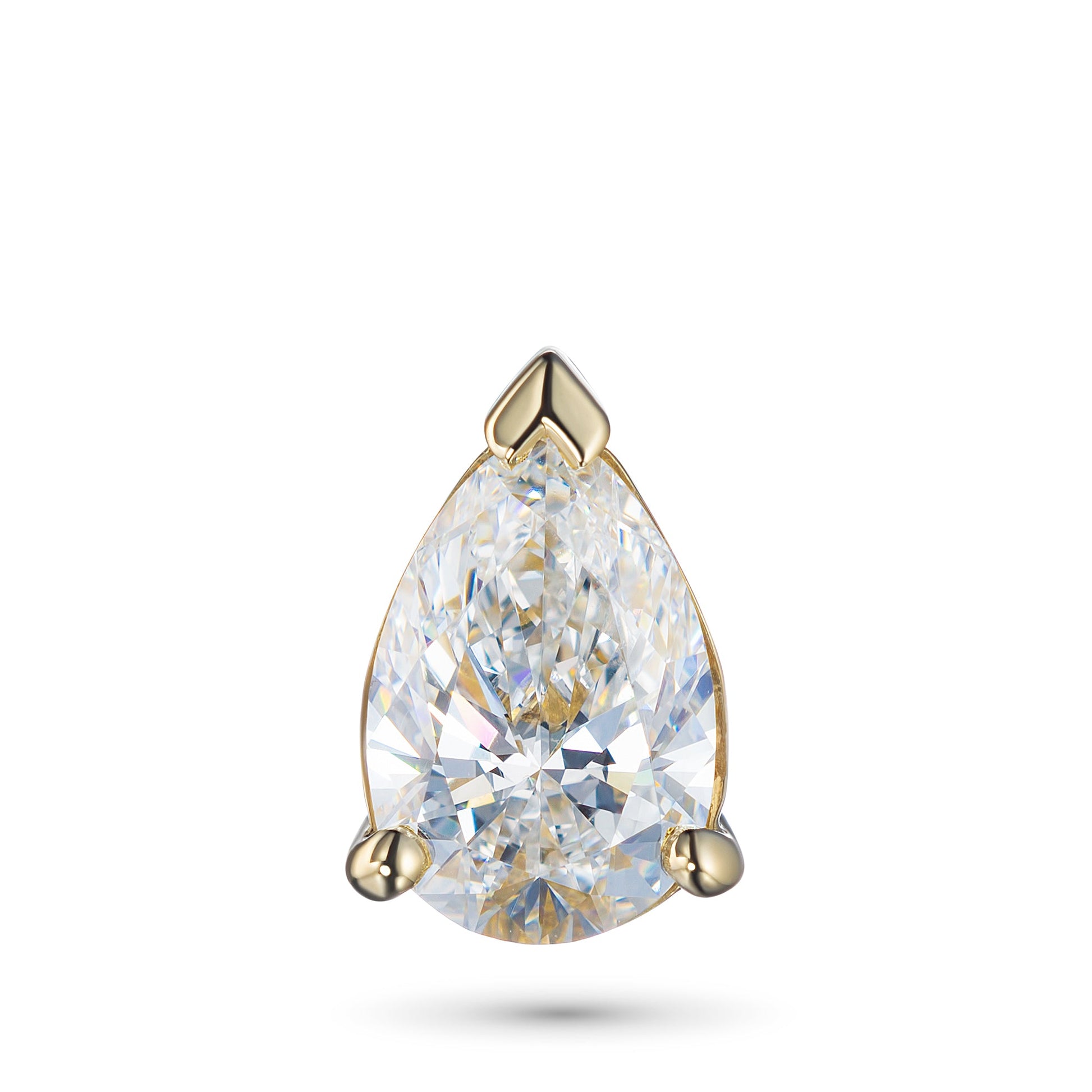 Yellow Gold Pendant with 1 Pear-Cut Lab-Created Diamond 1.01 CT.TW - Which Mark