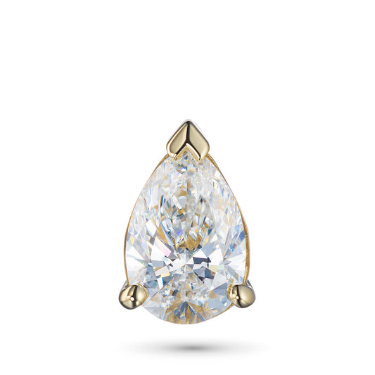 Yellow Gold Pendant with 1 Pear-Cut Lab-Created Diamond 1.01 CT.TW - Which Mark