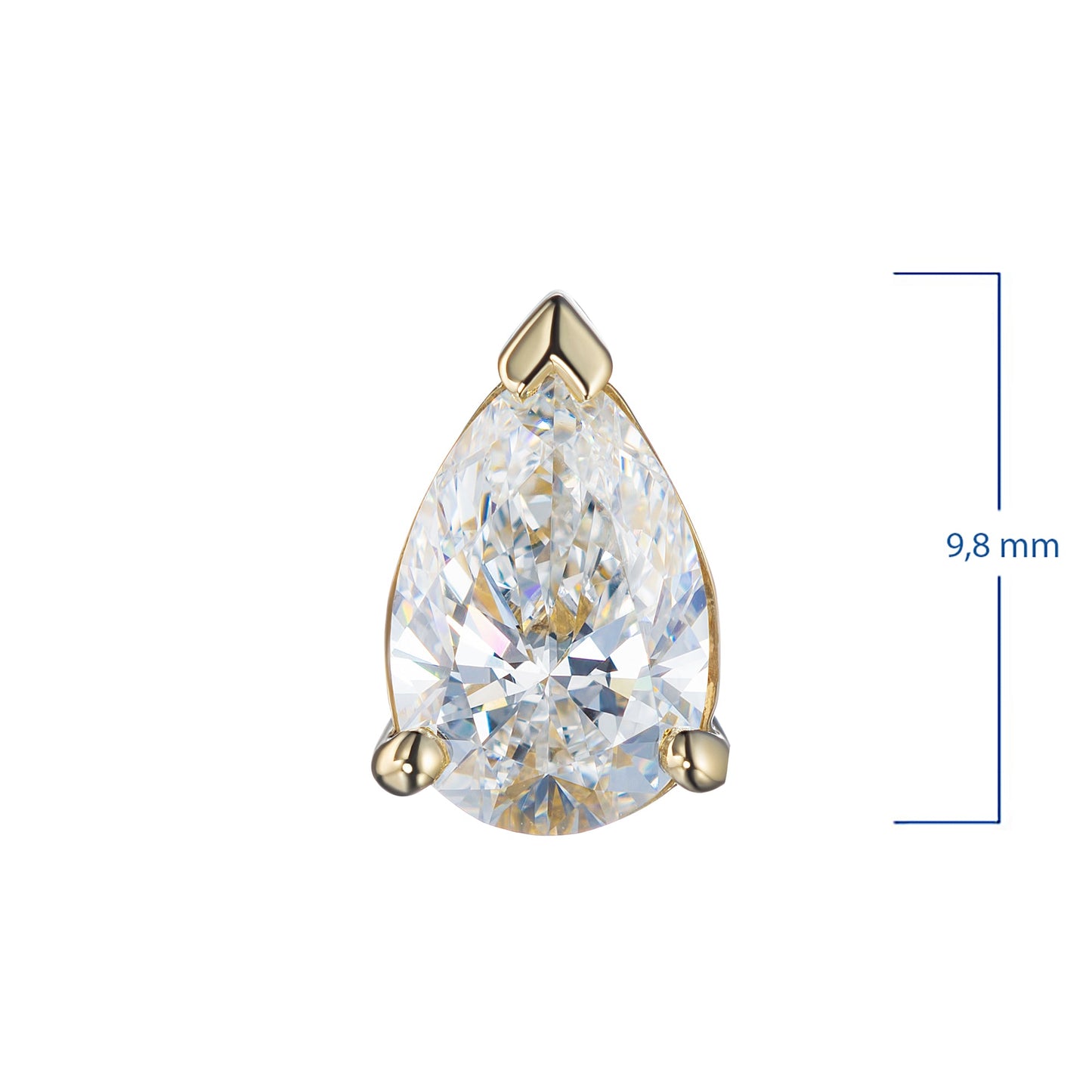 Yellow Gold Pendant with 1 Pear-Cut Lab-Created Diamond 1.01 CT.TW - Which Mark
