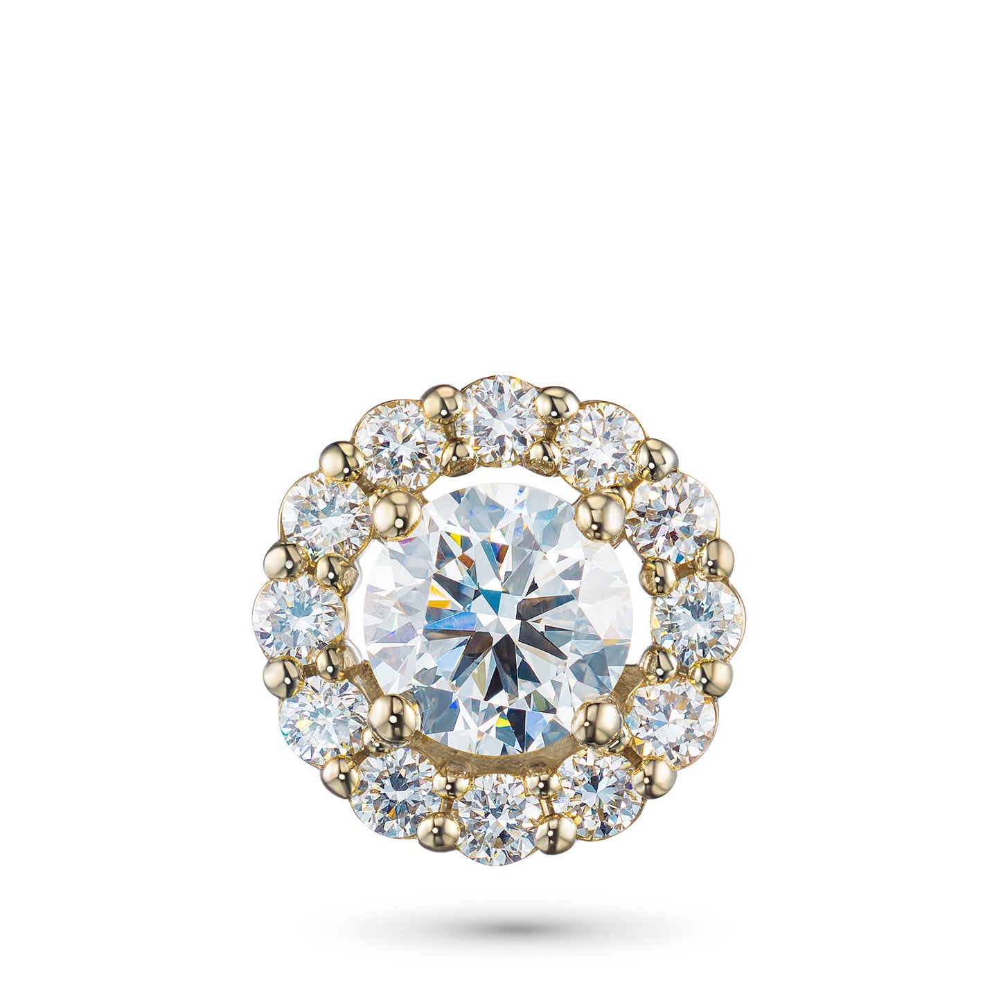 Yellow Gold Pendant with 13 Round-Cut Lab-Created Diamonds 1.124 CT.TW - Which Mark