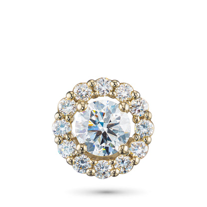 Yellow Gold Pendant with 13 Round-Cut Lab-Created Diamonds 1.124 CT.TW - Which Mark