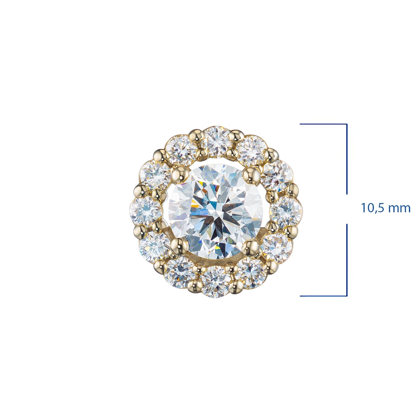 Yellow Gold Pendant with 13 Round-Cut Lab-Created Diamonds 1.124 CT.TW - Which Mark