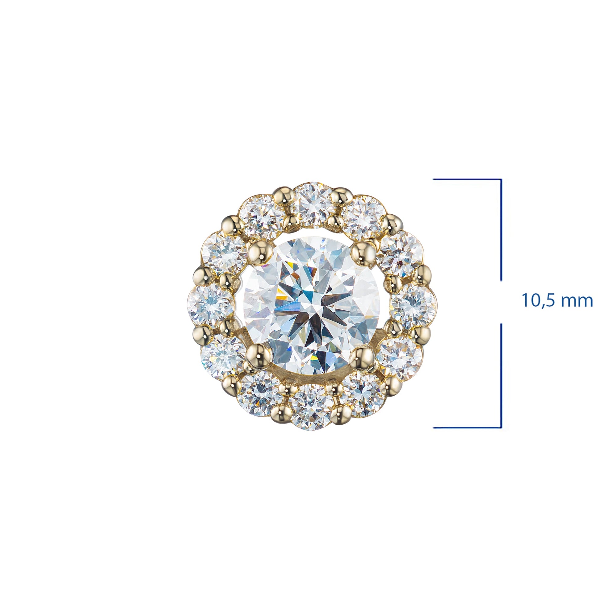 Yellow Gold Pendant with 13 Round-Cut Lab-Created Diamonds 1.124 CT.TW - Which Mark