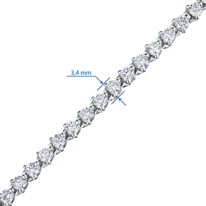 14K White Gold Bracelet with 46 Round-Cut Lab-Created Diamonds 3.241 - Which Mark