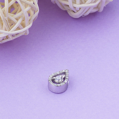 14K White Gold Pendant with 21 Round-Cut Lab-Created Diamonds 0.33 - Which Mark