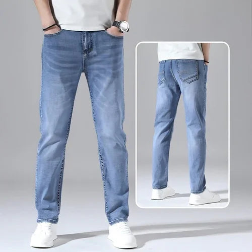 Retro Thin Jeans Straight Loose Casual Trousers Men - Which Mark