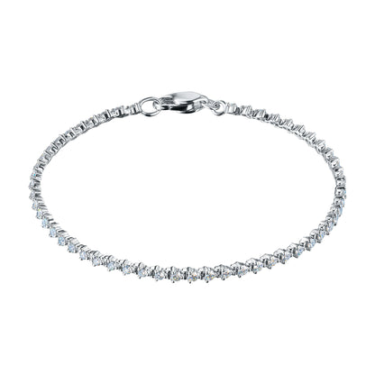 14K White Gold Bracelet with 58 Round-Cut Lab-Created Diamonds 2.022 - Which Mark